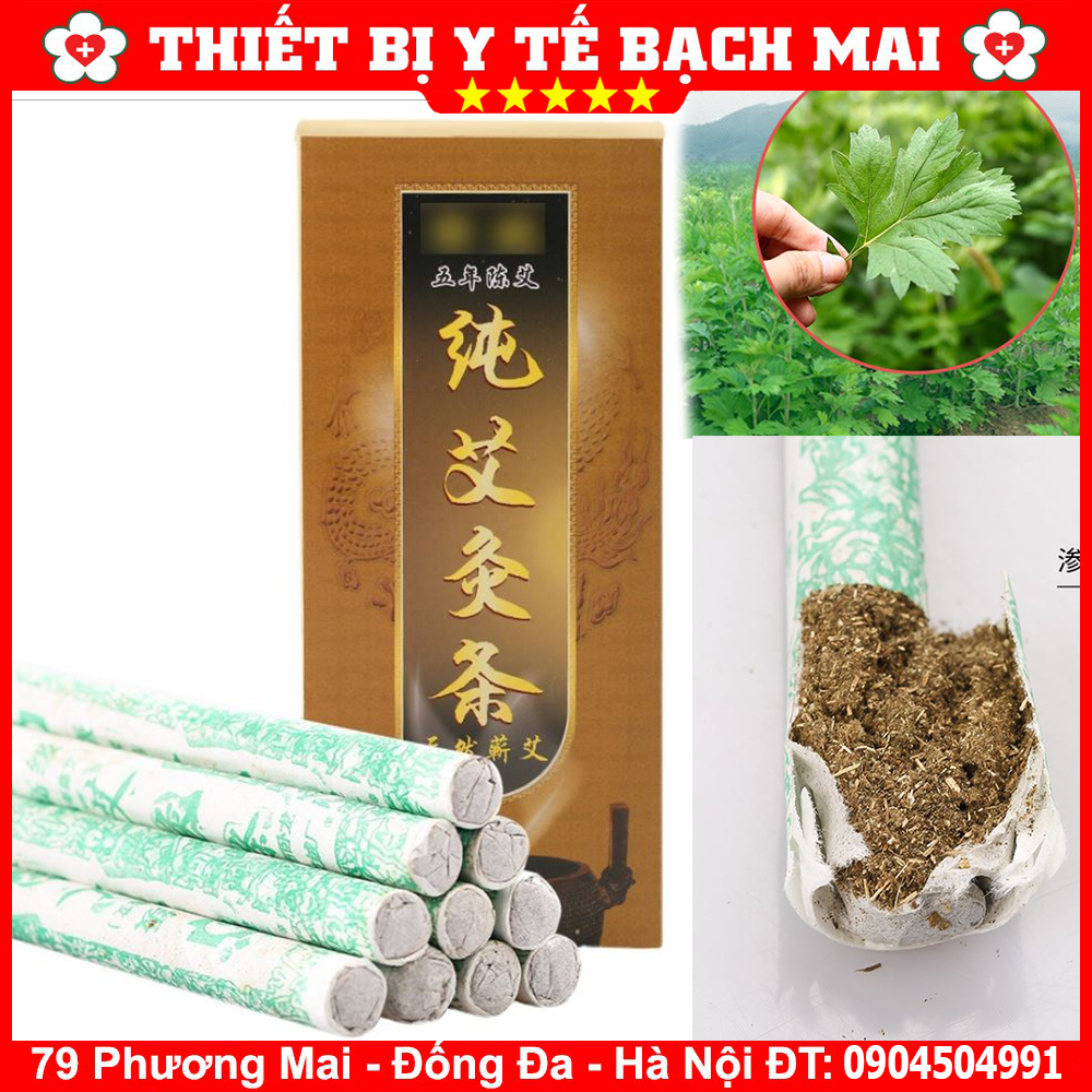 Nhang ngải nhung - điếu ngải cứu trung quốc hộp 10 điếu