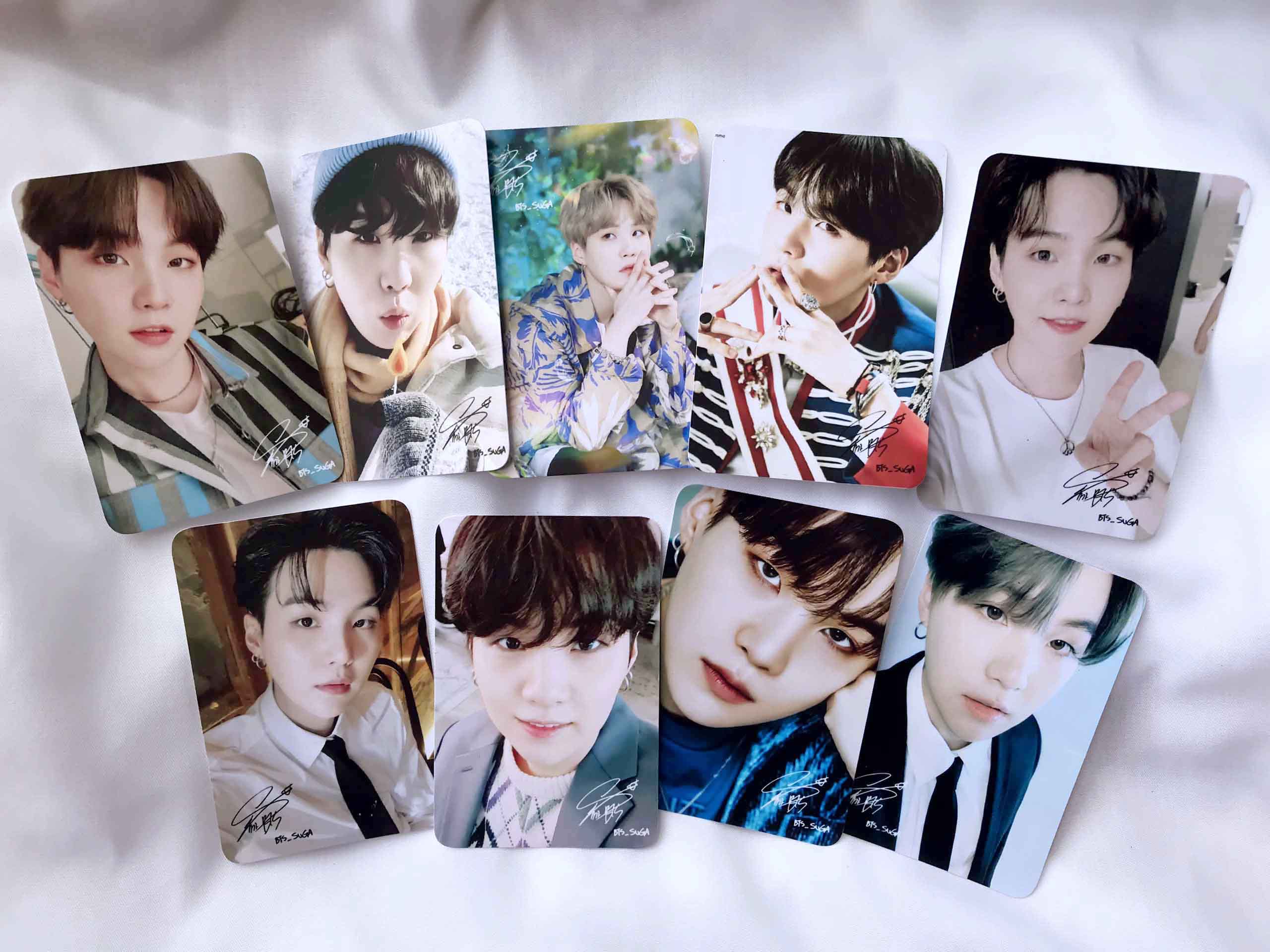 SET 9 CARD BTS đủ thành viên Jungkook V RM J-Hope Jin Suga Jimin ( ép lụa + bo góc)