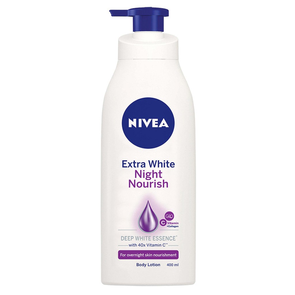 [HCM]Bộ đôi Sữa dưỡng thể trắng da NIVEA Extra White Ngày (350ml) & Đêm (400ml)