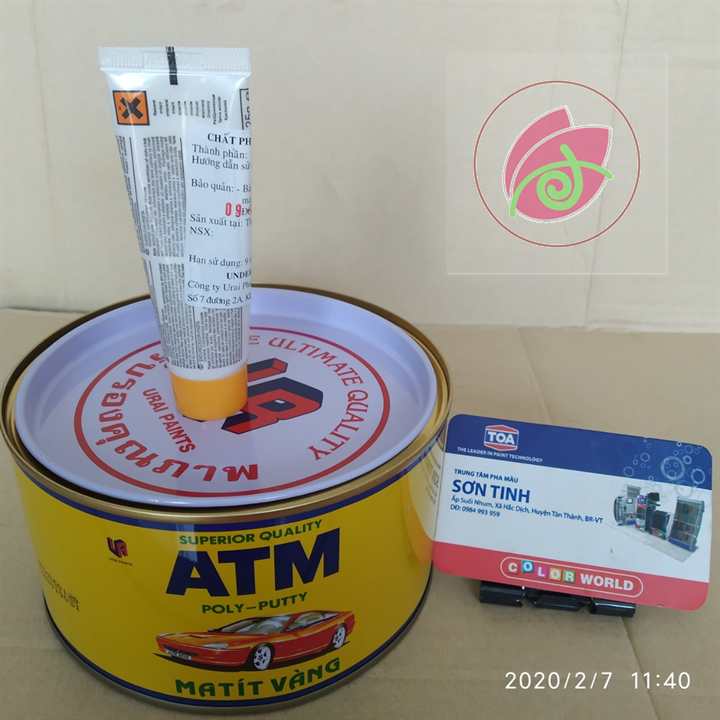 Bộ bả matit ATM vàng 1kg