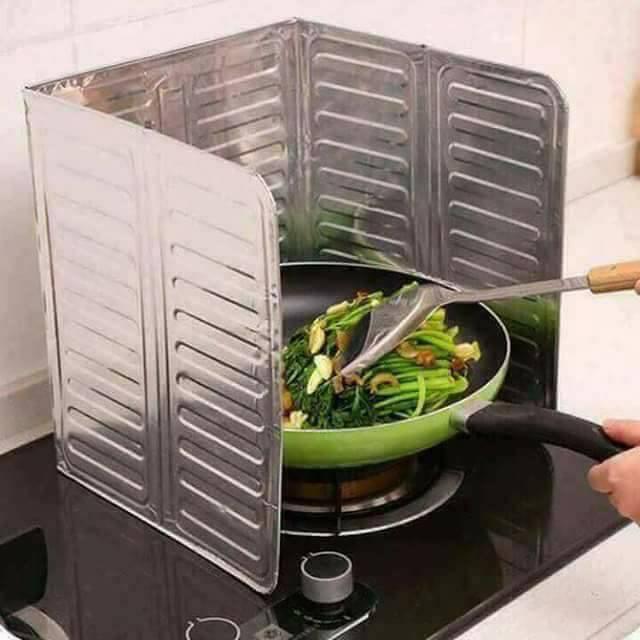 Combo 2 miếng chắn dầu mỡ bếp ga (Bạc)