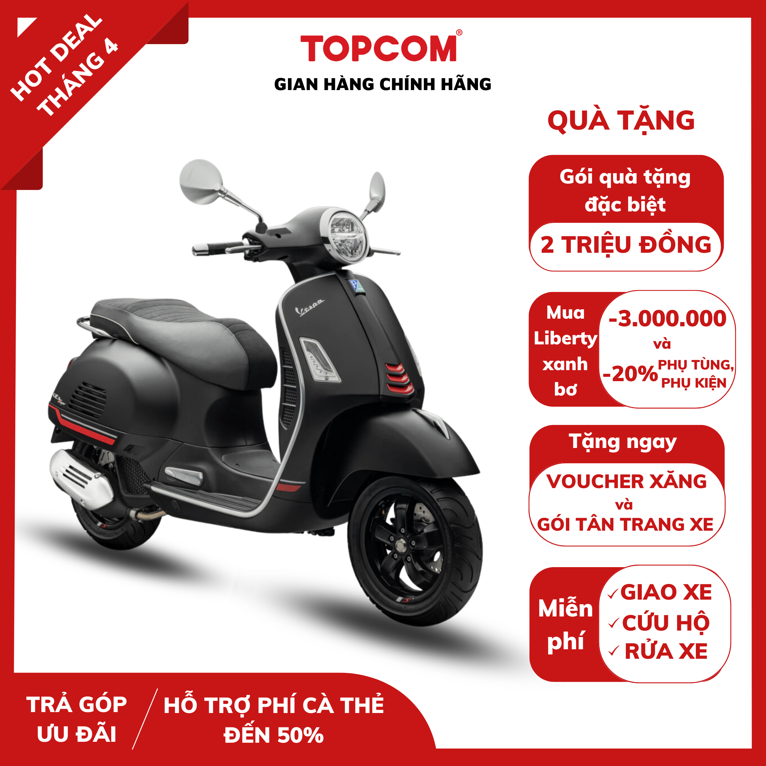 [Trả góp 0%] Xe gaVespa GTS Super Sport 150cc
