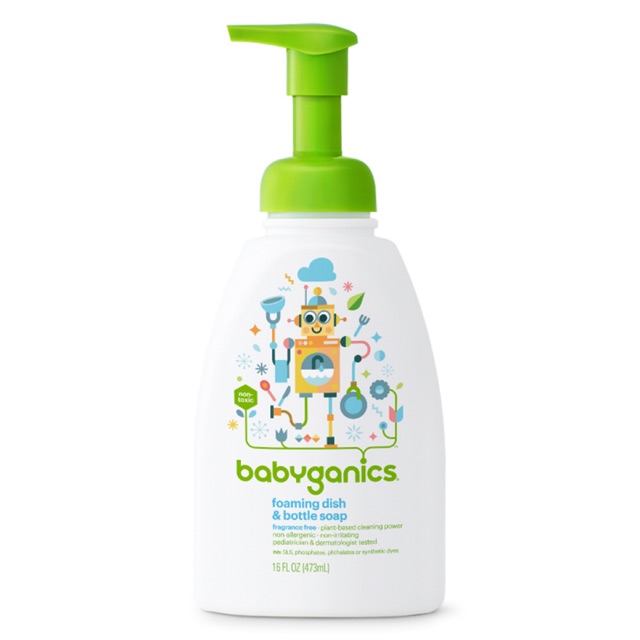 [HCM]Nước Rửa Bình Sữa Babyganics 473Ml- 946Ml