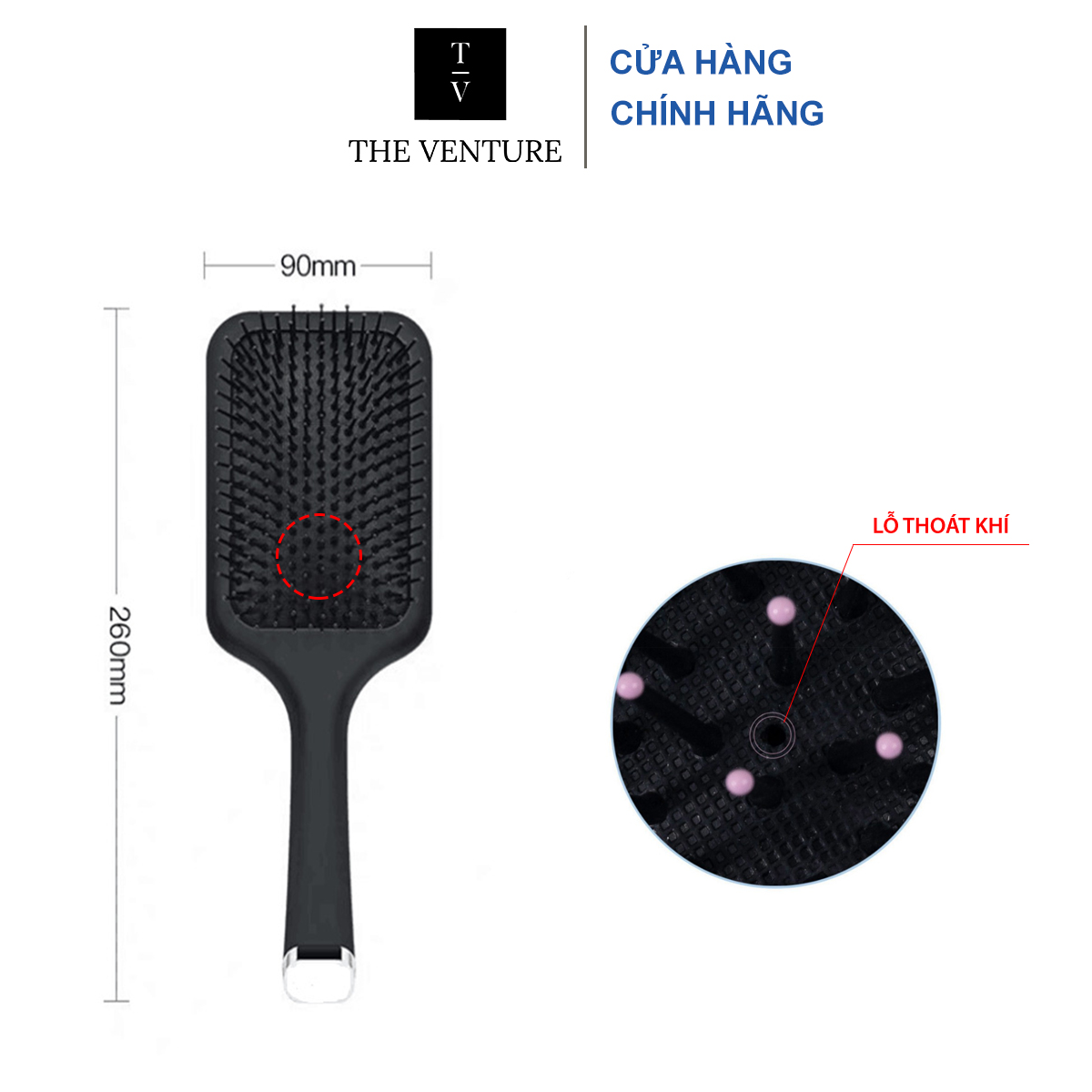 Lược Bản To Chải Gỡ Rối Tóc GHD Paddle