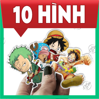 Bộ 100 sticker ONE PIECE decal hình dán chống nước Monkey D. Luffy Đảo Hải Tặc Mũ Rơm chất lượng cao dán nón bảo hiểm xe máy vali..