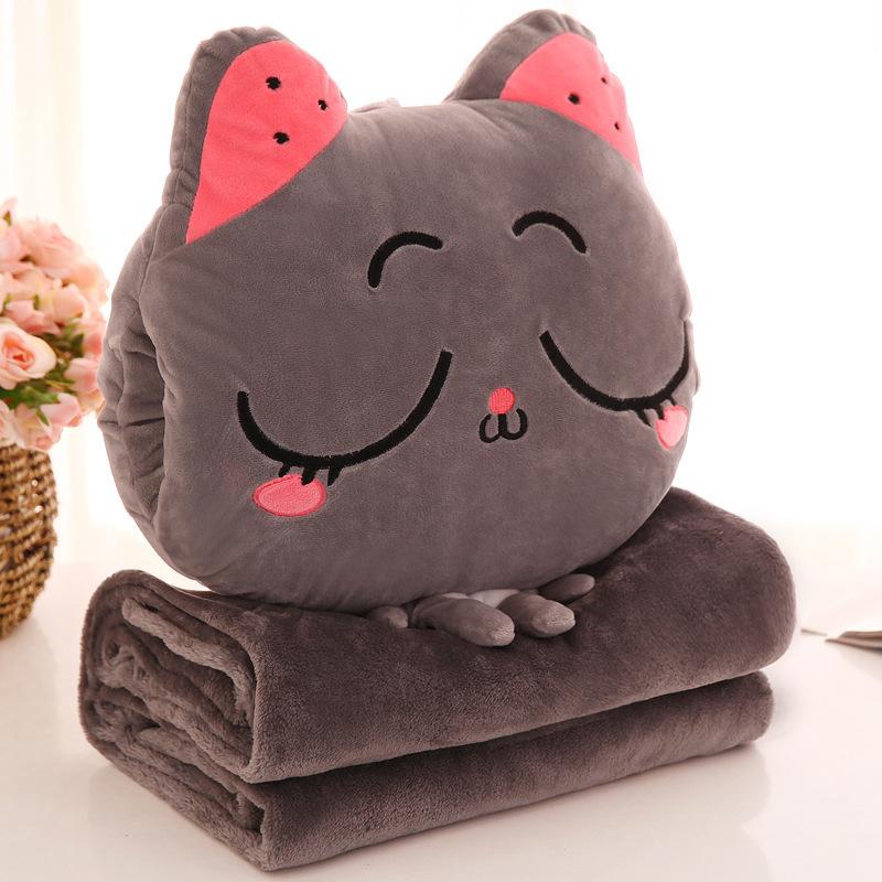 Gối chăn hình mèo dễ thương 160x110cm