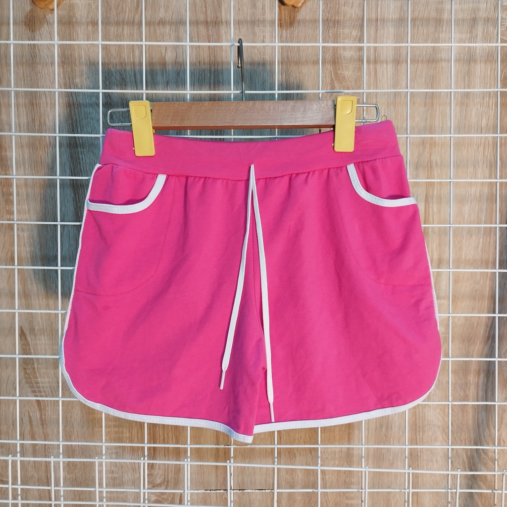 Quần đùi nữ Lưng Thun Màu Trơn cotton co giãn 4 chiều