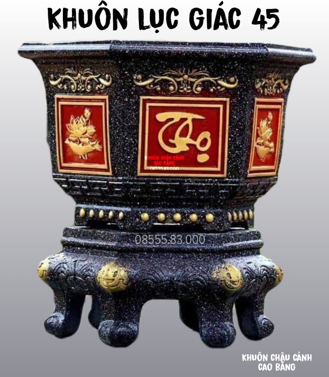 khuôn đúc chậu cảnh lục giác 45 và chân đôn ( khuôn nhựa ABS có lòng trong)