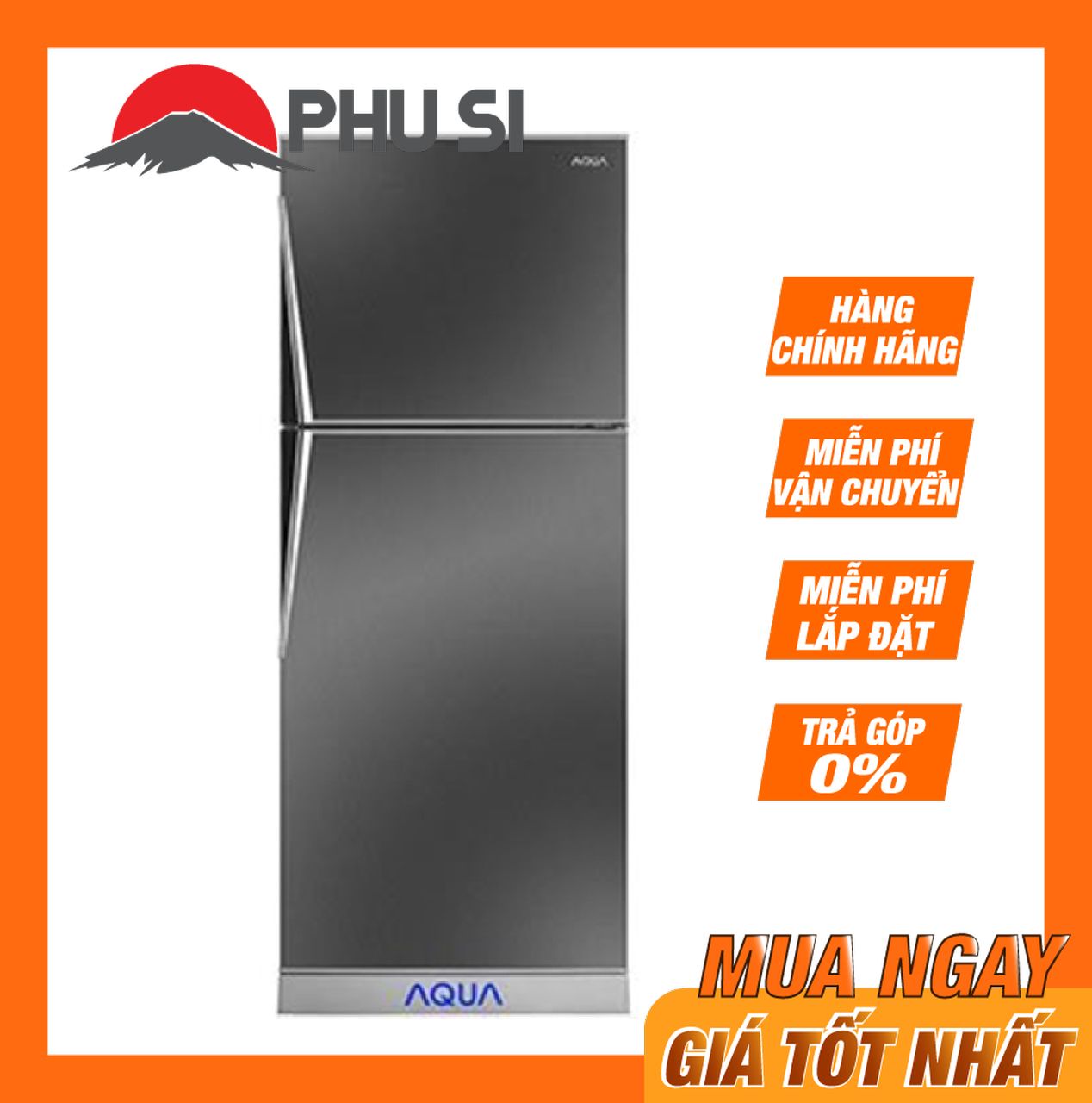 ✅[Trả góp 0%]Tủ Lạnh Aqua AQR-P205BN