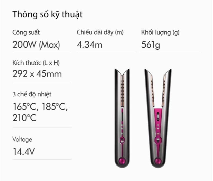 [TỪ 20H 4.5: SIÊU SALE 5.5] Máy duỗi tóc Dyson Corrale  HS07 (Đen Xám/Hồng)