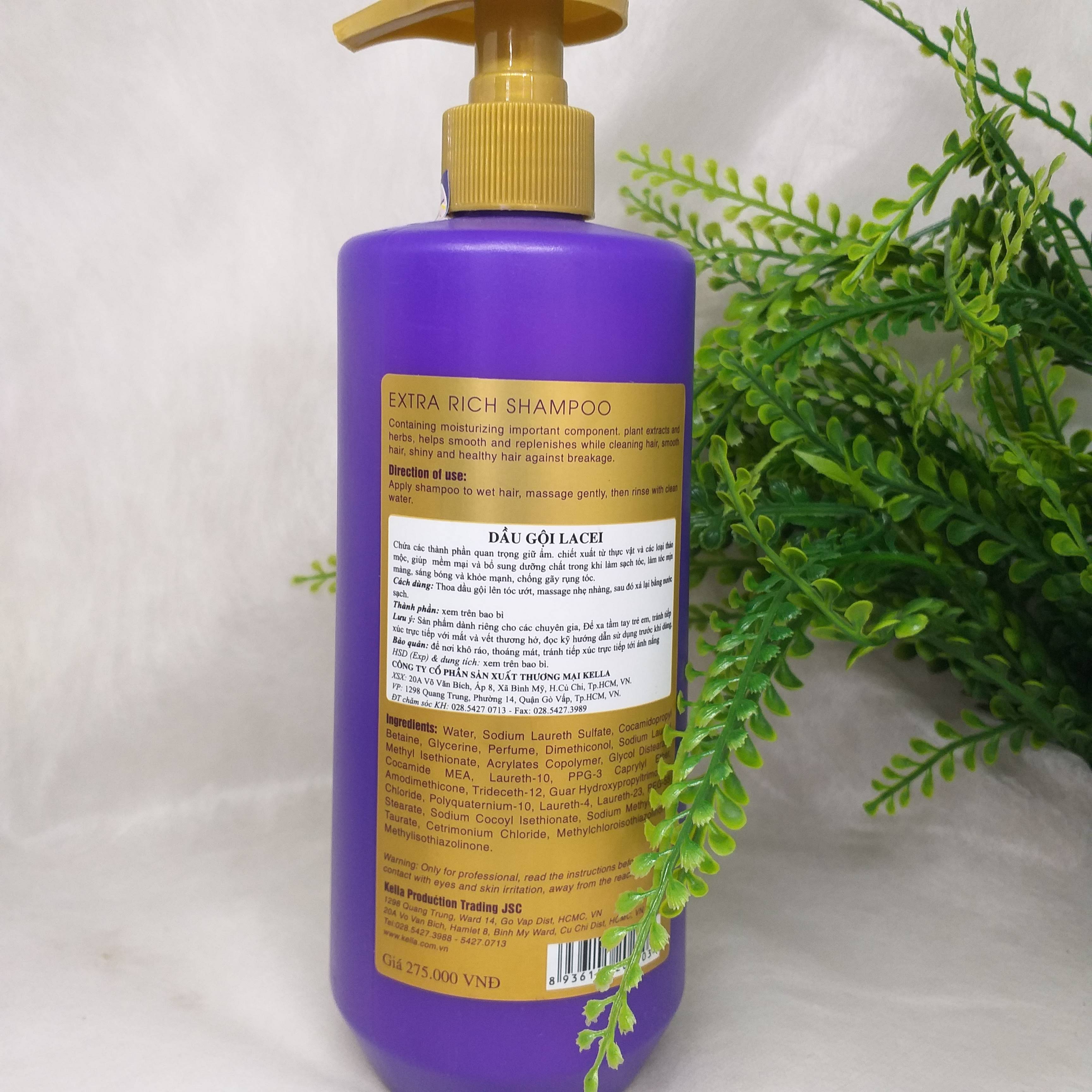 [HCM]Dầu gội  phục hòi tóc Lacei tím 800ml