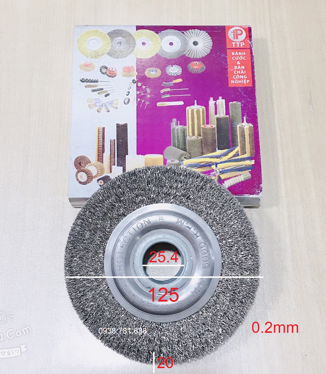 Bánh cước inox 125x20x25.4