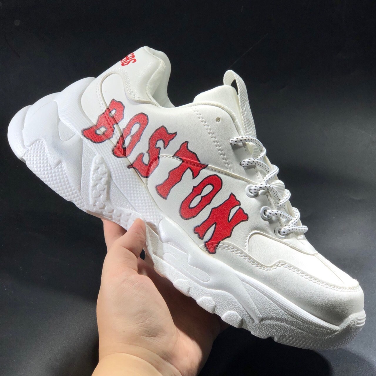 Giày Sneaker Nam Đế Độn MLB Boston Tăng Chiều Cao 5cm
