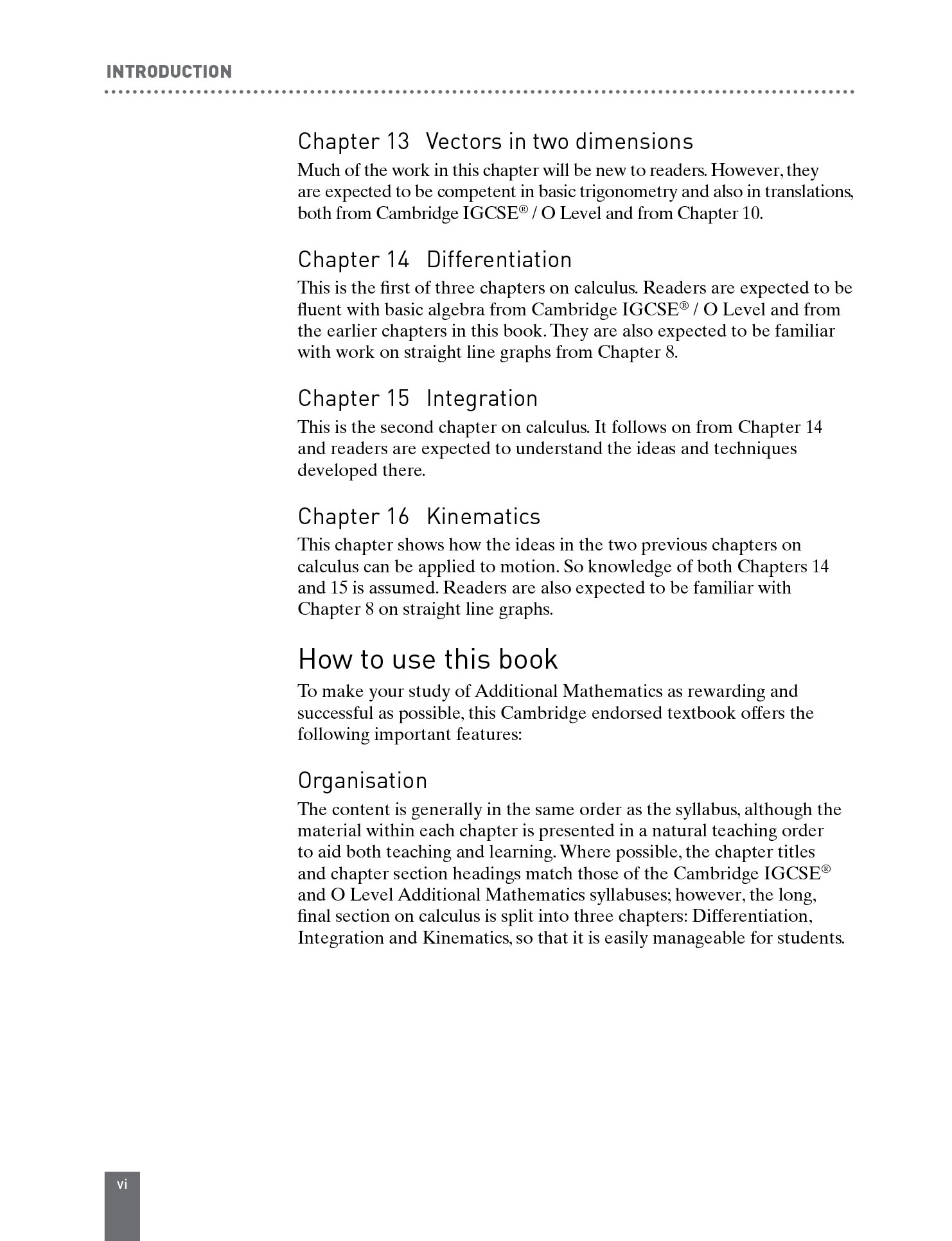 Cambridge IGCSE and O Level Additional Mathematics