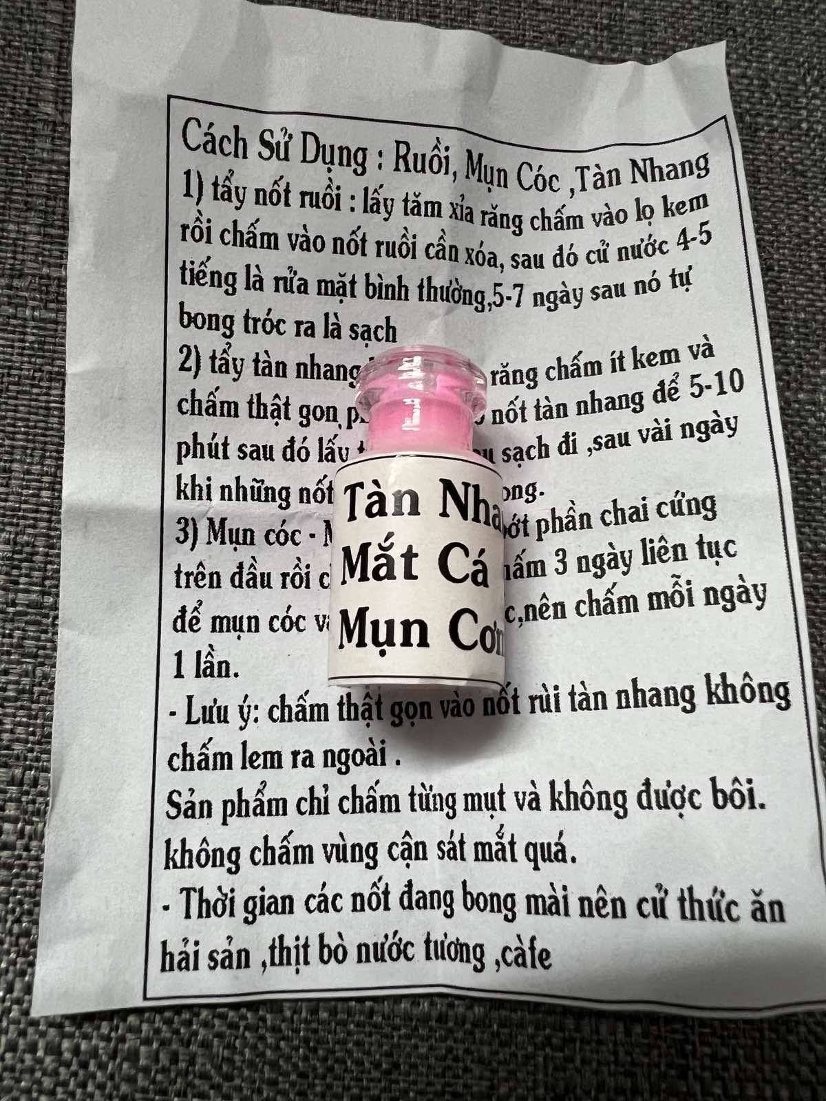 Kem Tẩy Nốt Ruồi Tàn Nhang, Mắc Cá,Mụn Thịt, Mụn Cóc