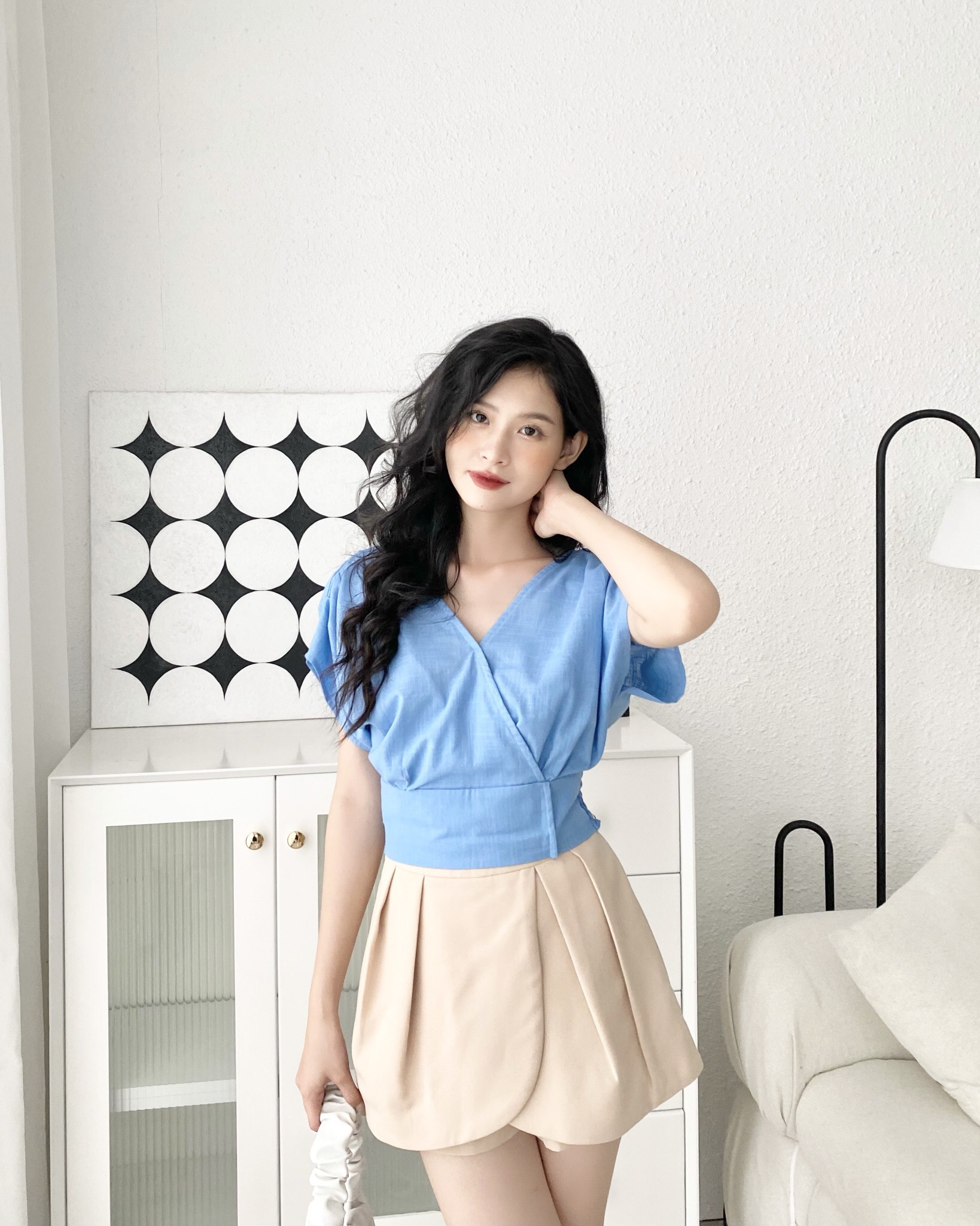 YU CHERRY | Áo nữ Shiny Linen Top YA379