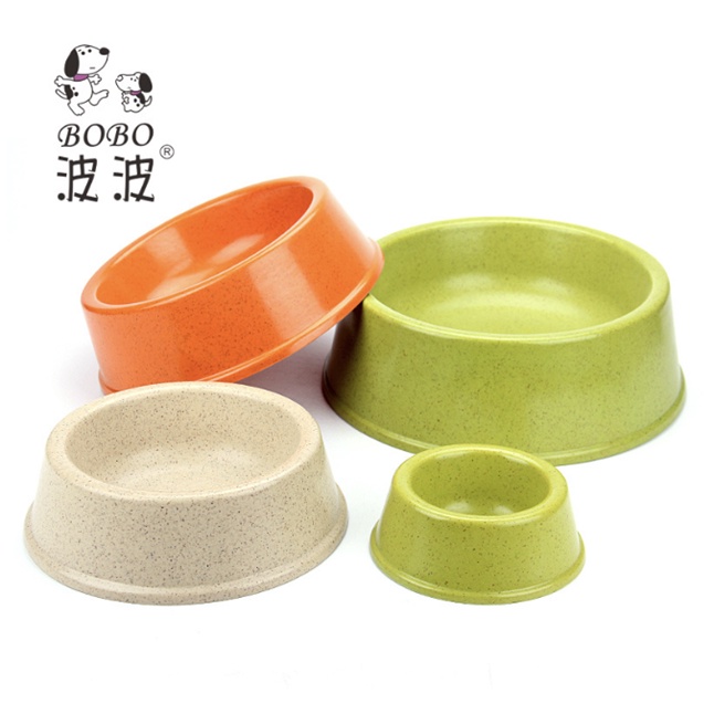 Chén ăn đơn sợi tre hình tròn cho chó mèo