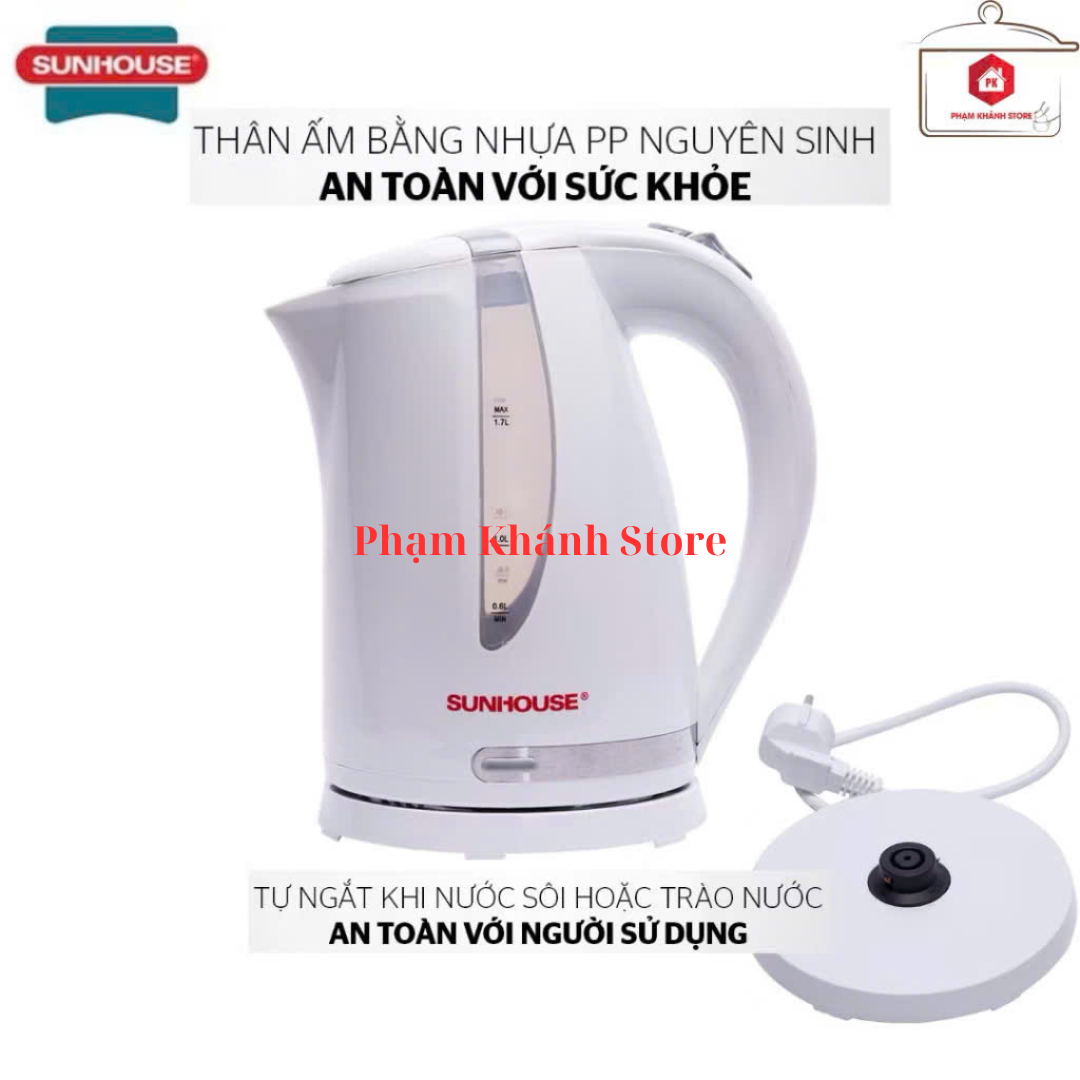 Ấm Đun Siêu Tốc Sunhouse SHD1300 1.7L Bảo Hành 12 Tháng