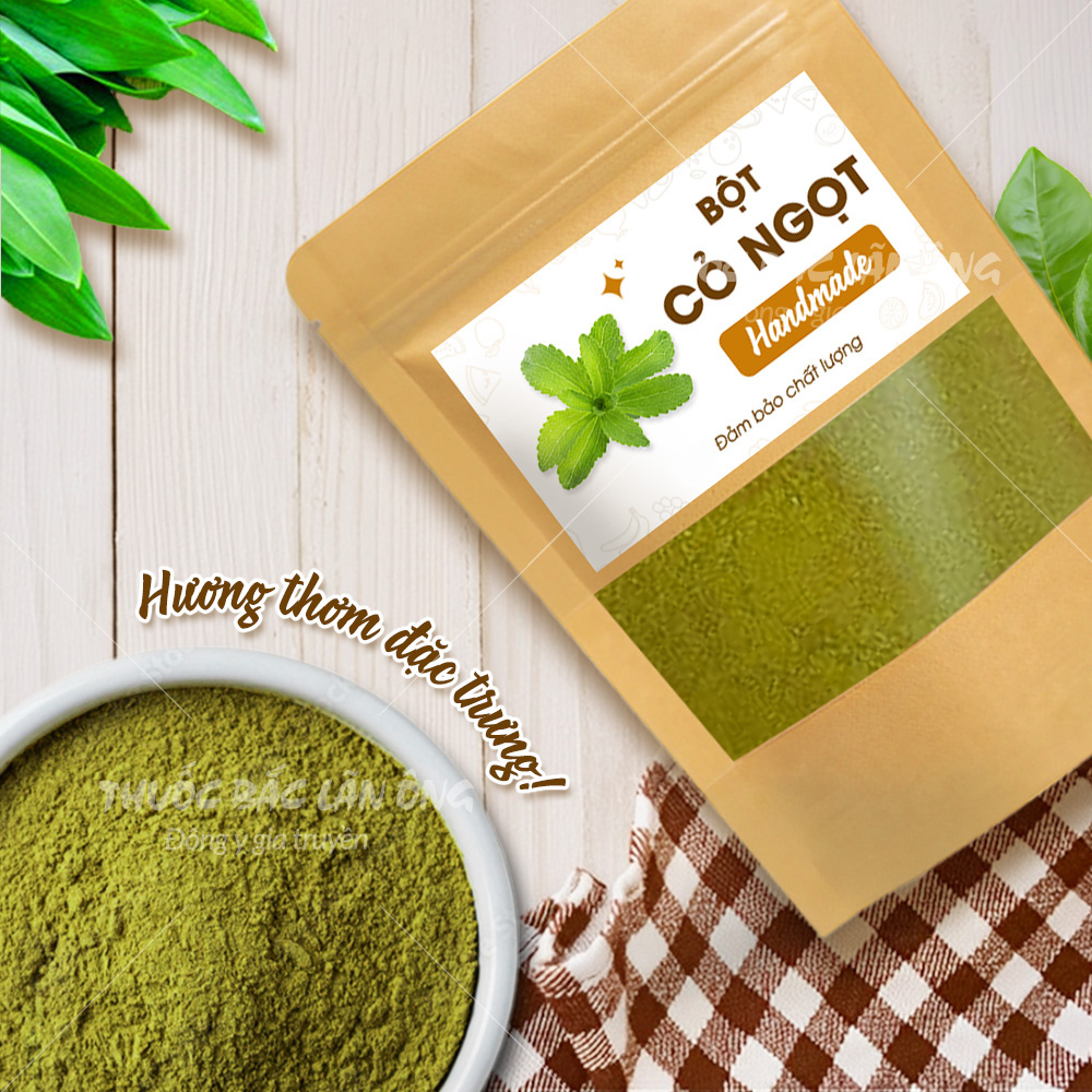 Bột cỏ ngọt sấy lạnh 100g, nguyên chất, đường dành riêng cho người ăn kiêng, tốt cho sức khỏe - Lãn Ông