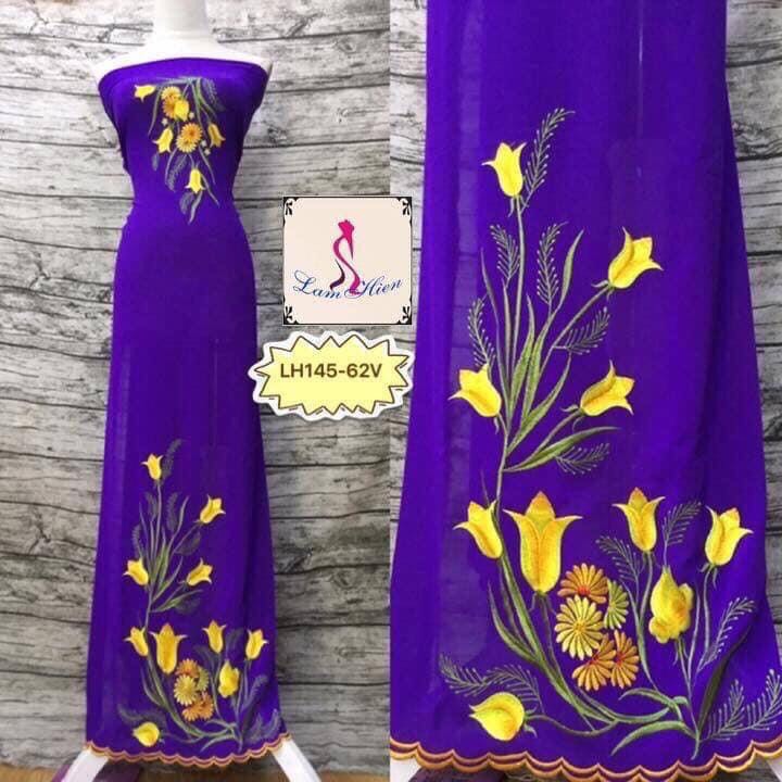 Vải áo dài thêu chân (230 sale còn 159k/áo, size to 169k/áo) LH145