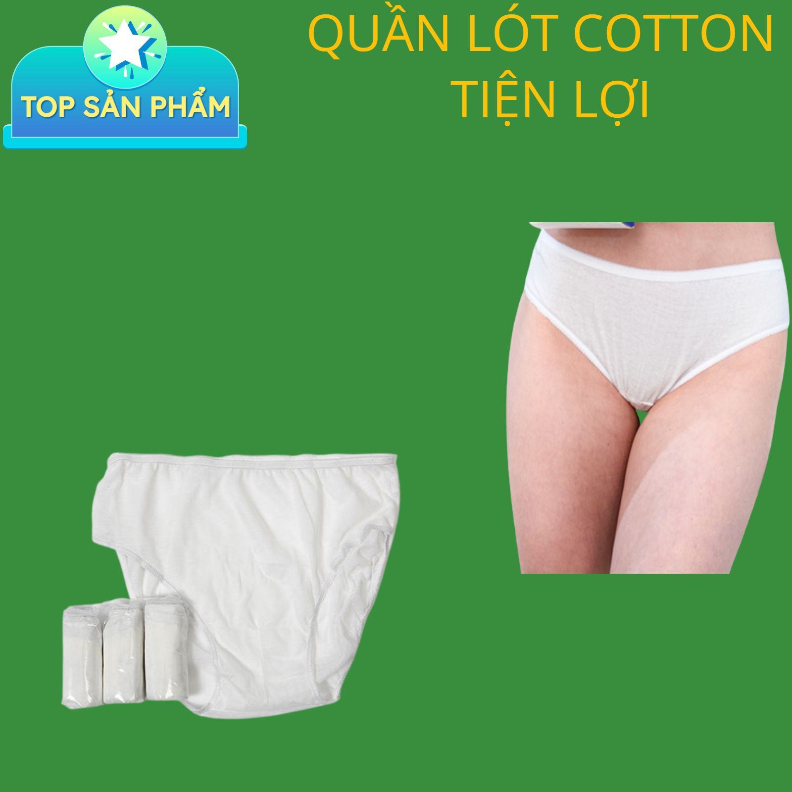 Quần lót giấy đũng cotton cho mẹ ( 5 Cái/gói)