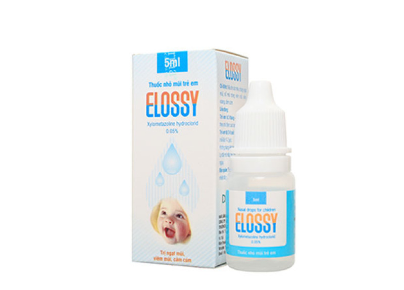 THUOC NHỎ MŨI TRẺ EM ELOSSY tri ngạt mũi, viêm mũi, cảm cúm lọ 5ml