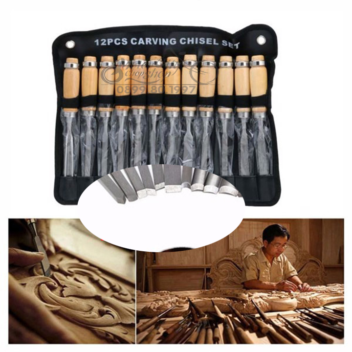 Bộ đục gỗ 12 cây cao cấp tiện dụng