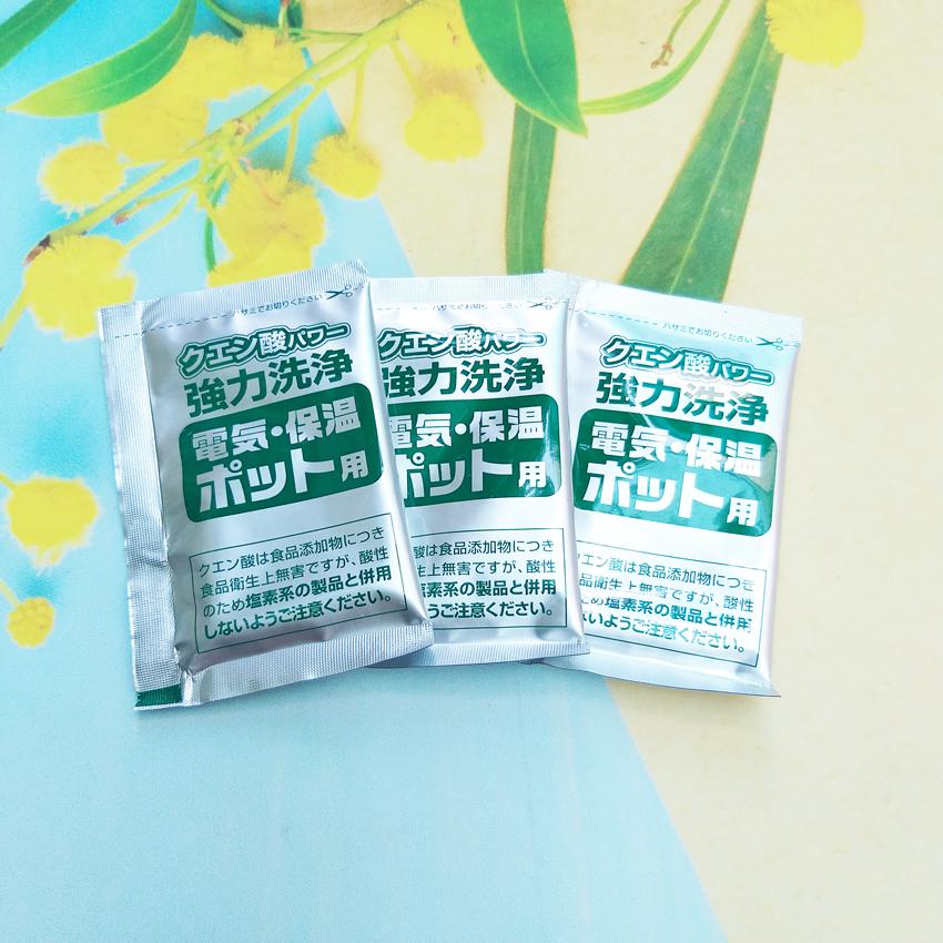 Set 3 gói khử cặn bình nước hàng Nhật