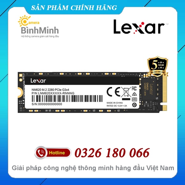 Ổ Cứng SSD 1TB Lexar NM620 NVMe M.2 PCIe Gen3 x4 2280 (LNM620X001T) - Chính Hãng Mai Hoàng