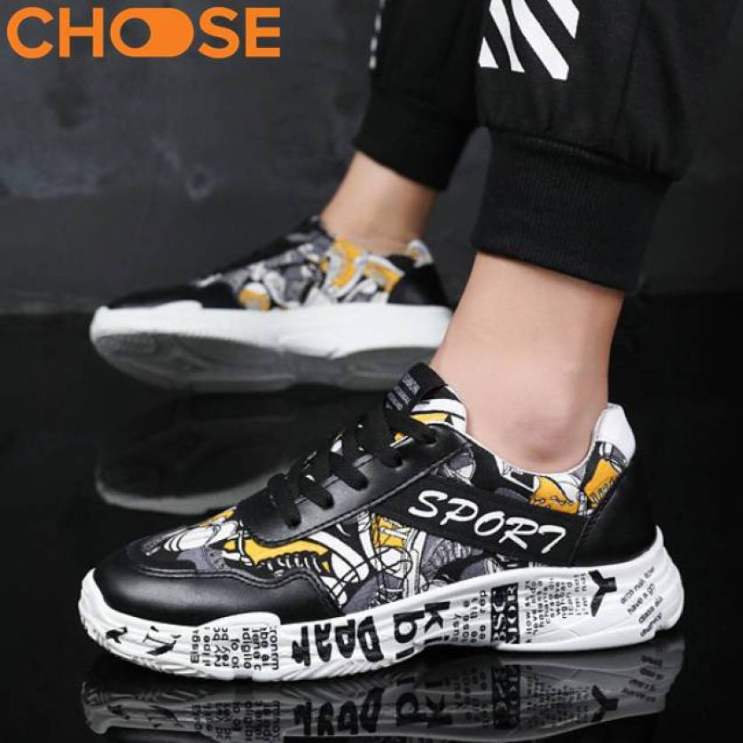 Giày Nam Sneaker Phối Nhiều Màu Kiểu Dáng GEOMATRIC Thu Đông 2621 giá rẻ