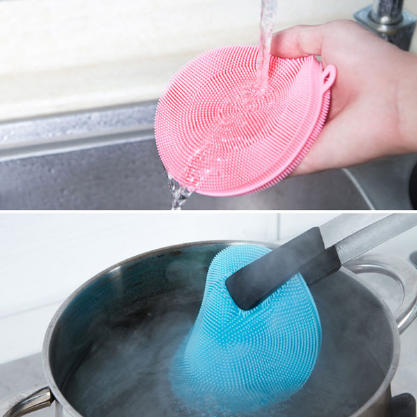 [HCM]Combo 2 miếng rửa chén bát silicon siêu sạch