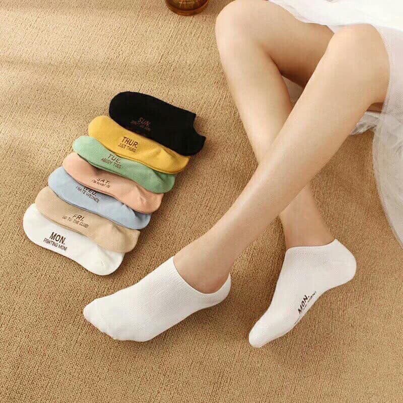 Set 7 đôi vớ tất tuần dành cho nam và nữ
