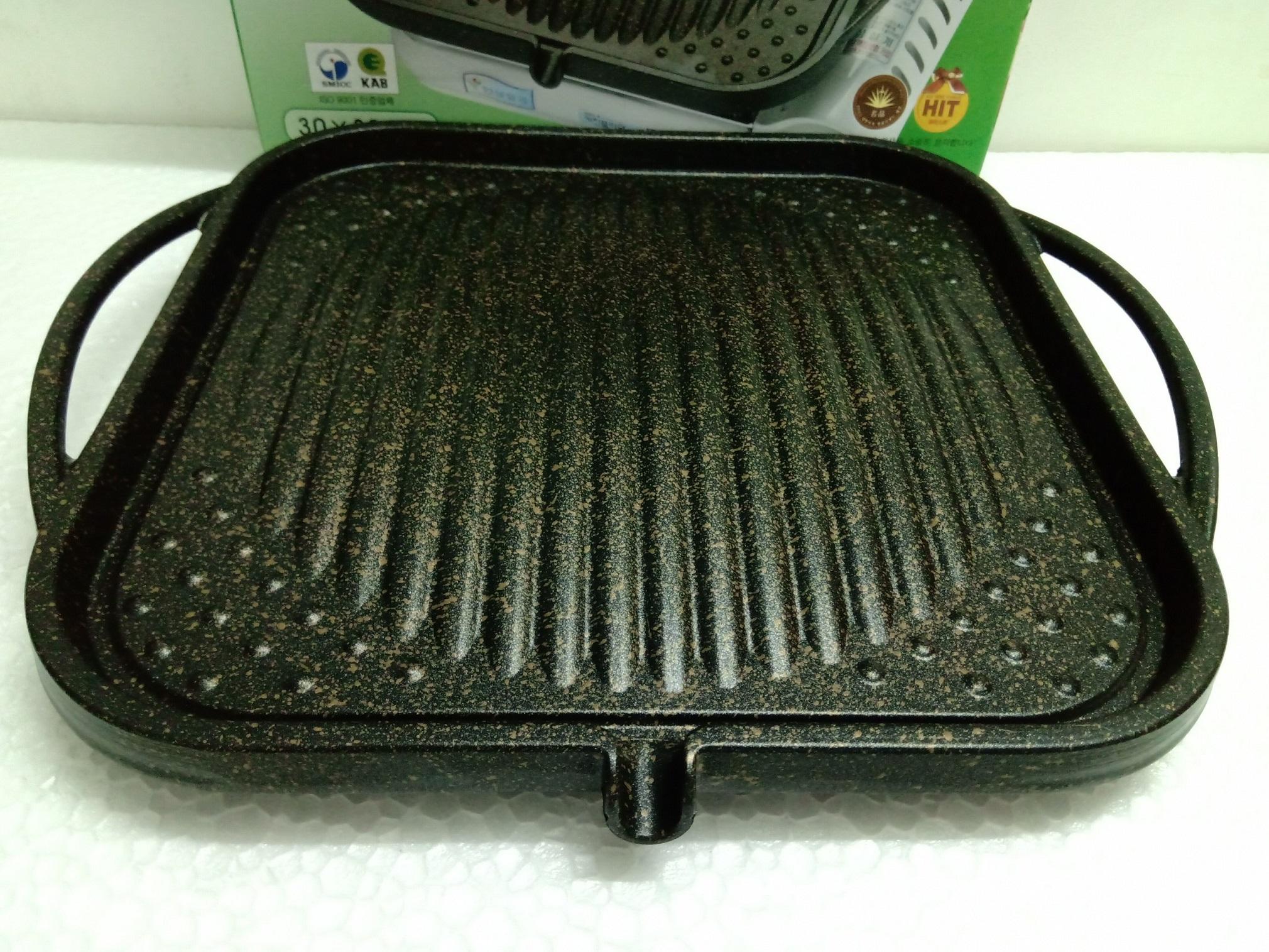 Vỉ nướng Hàn Quốc Kitchen Flower Cerastone 30x30cm