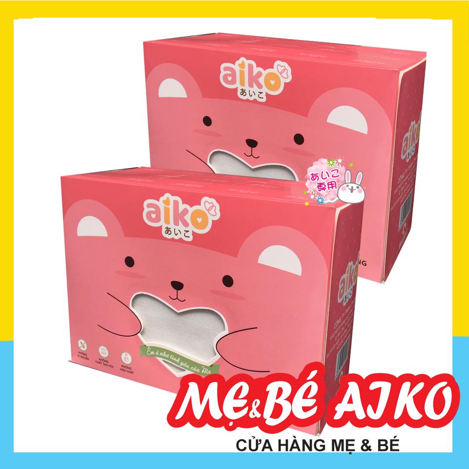 Combo 2 hộp khăn vải khô đa năng aiko hộp 160 tờ/hộp