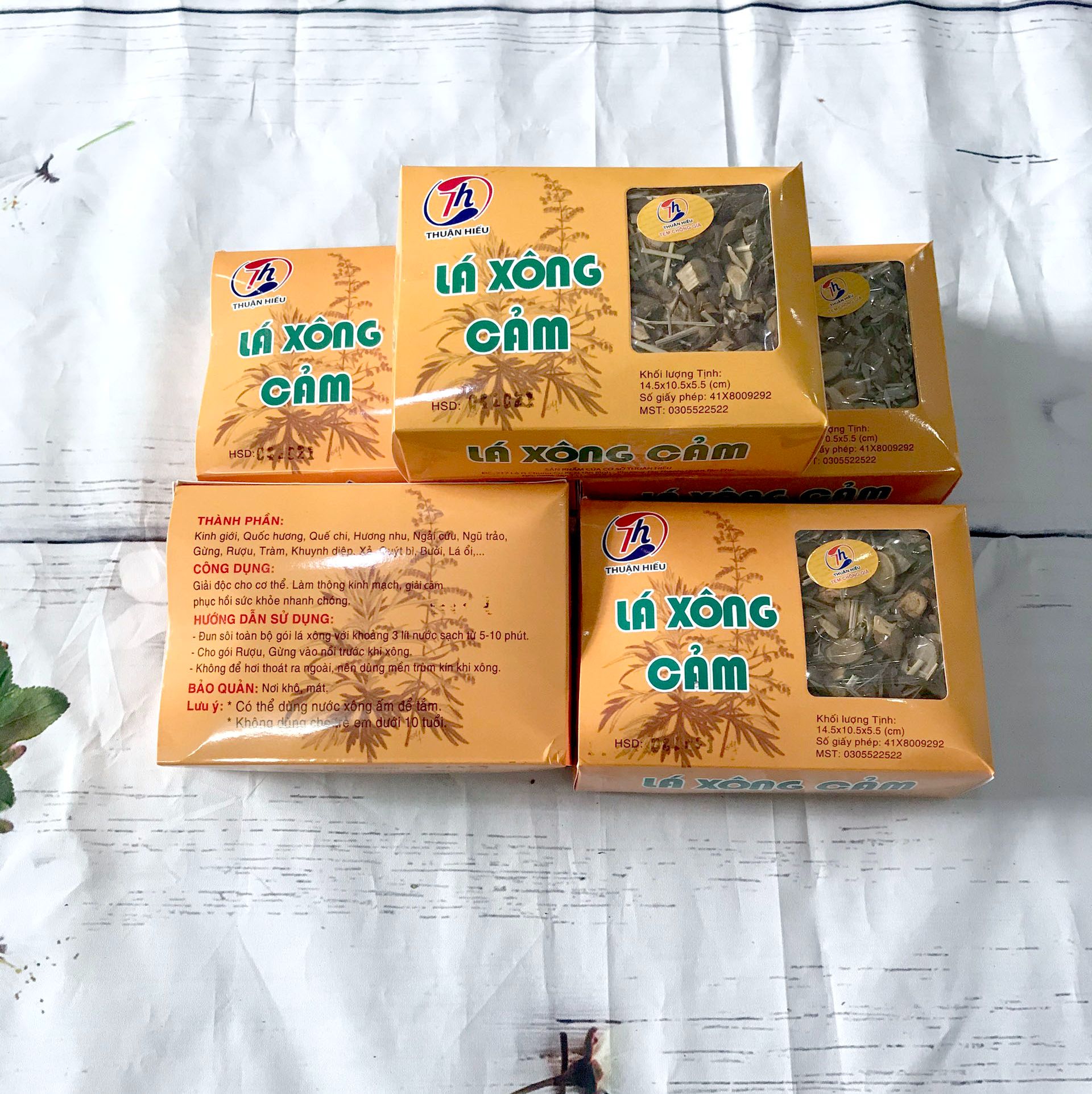 Combo 5 gói lá xông giải cảm thuận hiếu