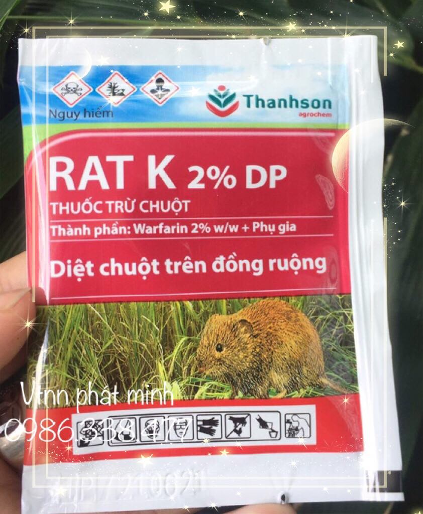Thuốc trừ chuột Rat K 2% DP (10g)