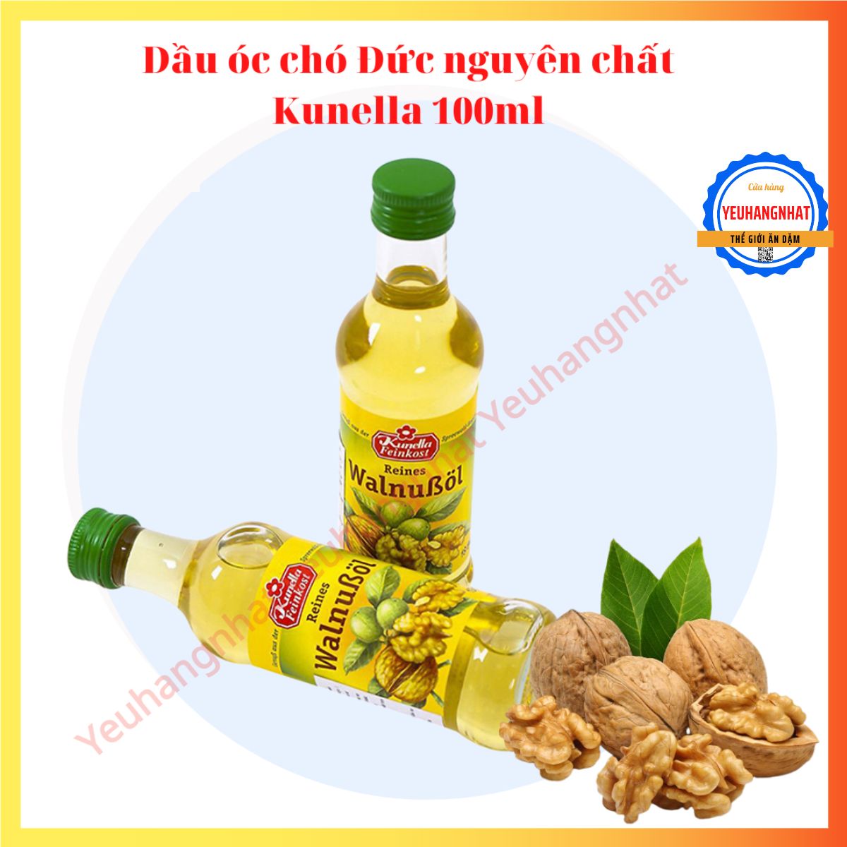 Dầu óc chó Kunella Feinkost WalnuBol 100ml Đức
