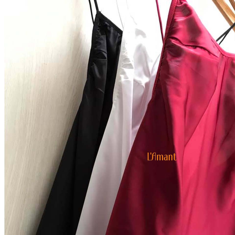 [HCM]Váy ngủ phi lụa đơn giản sang trọng Lamant (ảnh thật)