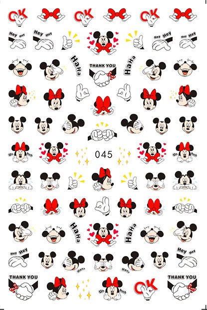 Hình dán móng tay - Sticker dán móng Mickey 045