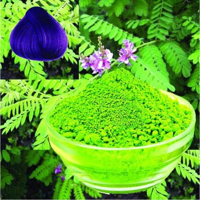 Bột nhuộm tóc indigo- lá chàm màu xanh đen 100g