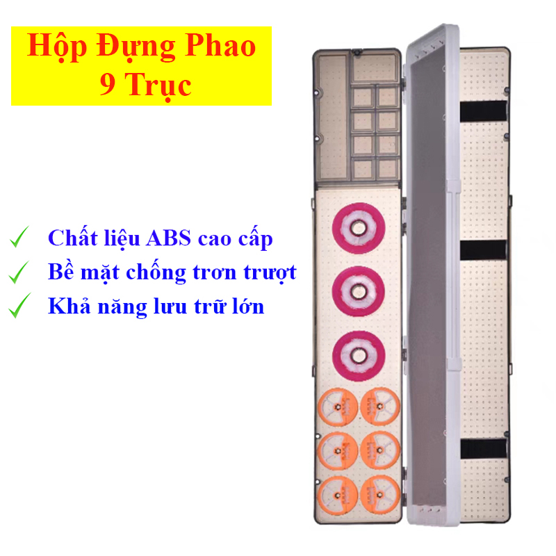 Hộp đựng phụ kiện câu đài - hộp đựng phao câu cá abs đa năng kèm trục silicon cao cấp hpk-13
