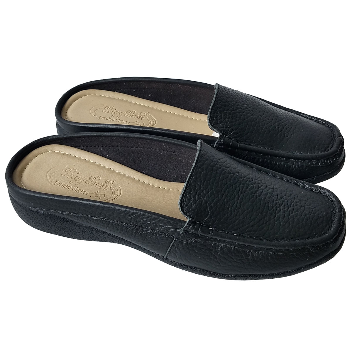 Dép Sục Nữ Da Bò Thật BIGGBEN Cao 3cm SBNB38