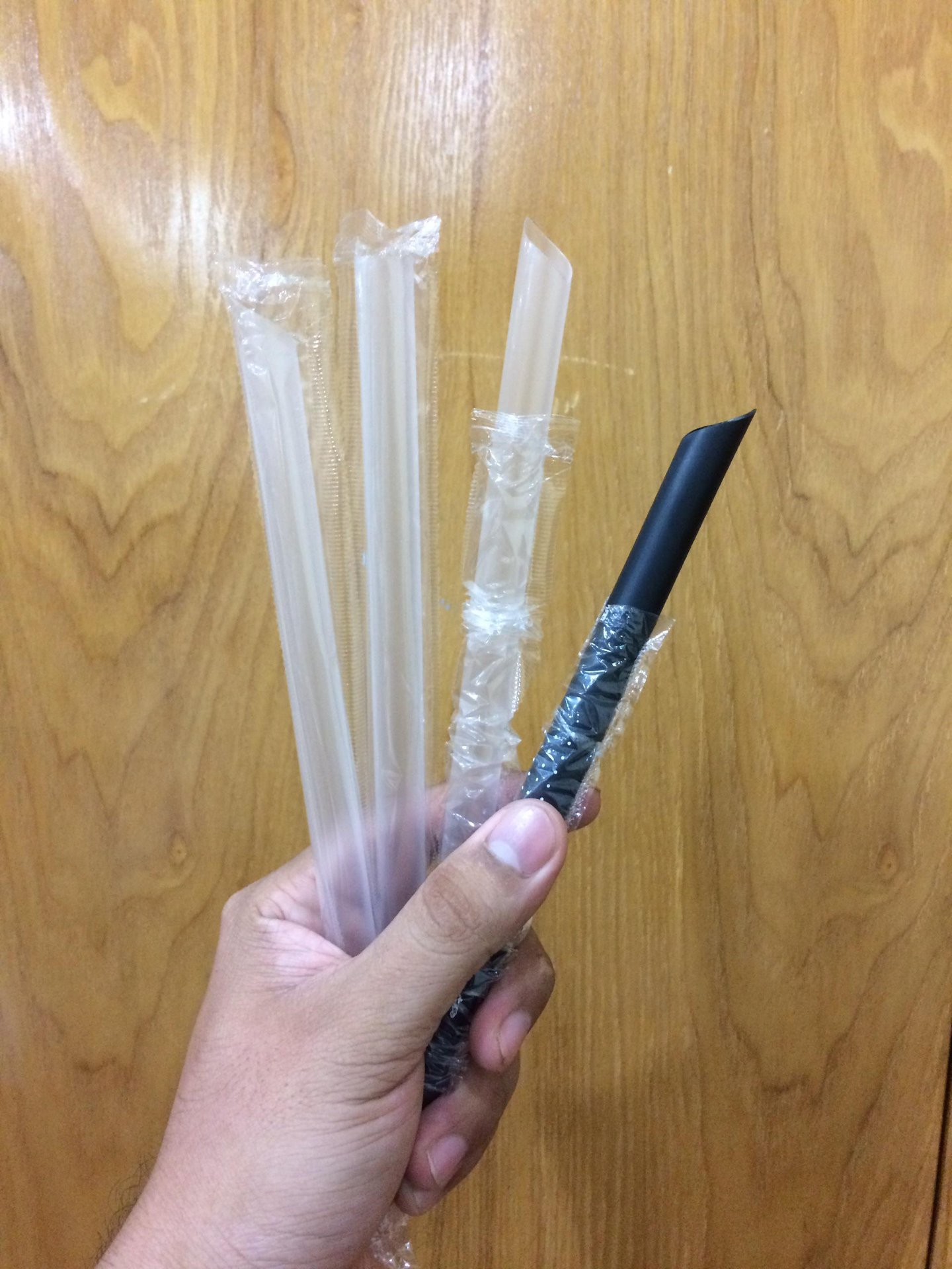 0.5kg Ống Hút Trân Châu Nhọn phi 12 Bọc Màng