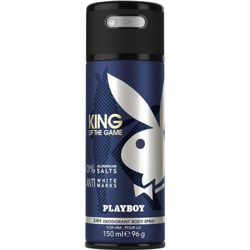 Xịt Khử Mùi Toàn Thân Dành Cho Nam Playboy 24h Deadorant Body Spray 150ml # King Of The Game tốt nhất
