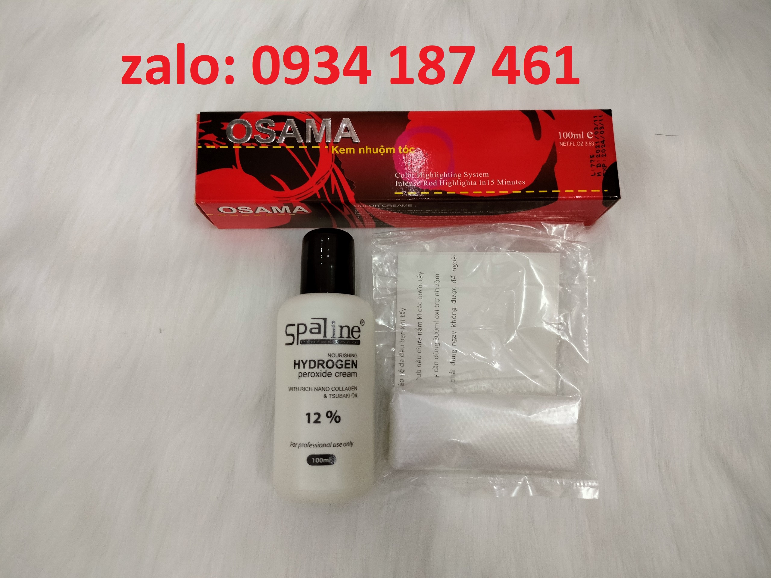 Combo nhuộm Osama, oxy, bao tay