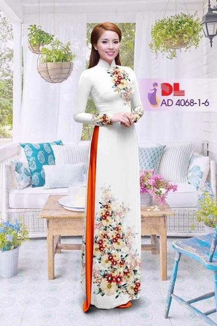 [HCM]Vải áo dài in hoa lan