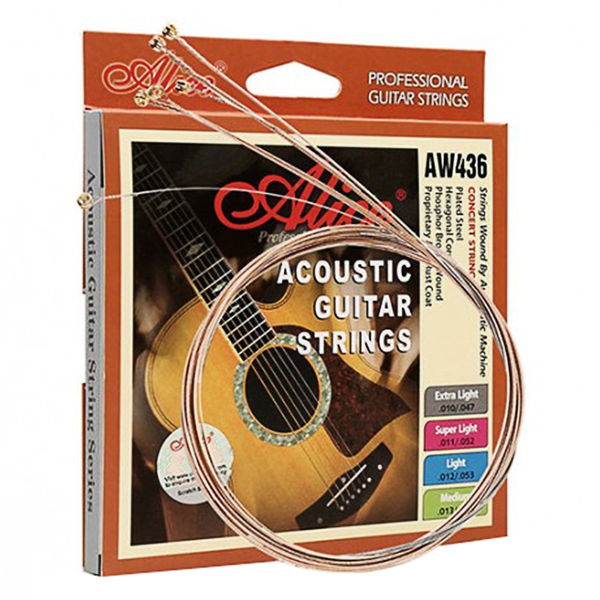 Bộ 6 dây đàn guitar acoustic Alice AW436 âm thanh tự nhiên và chân thật có độ bền cao dễ dàng sử dụng - Duy Guitar Store Phụ kiện đàn guitar giá tốt