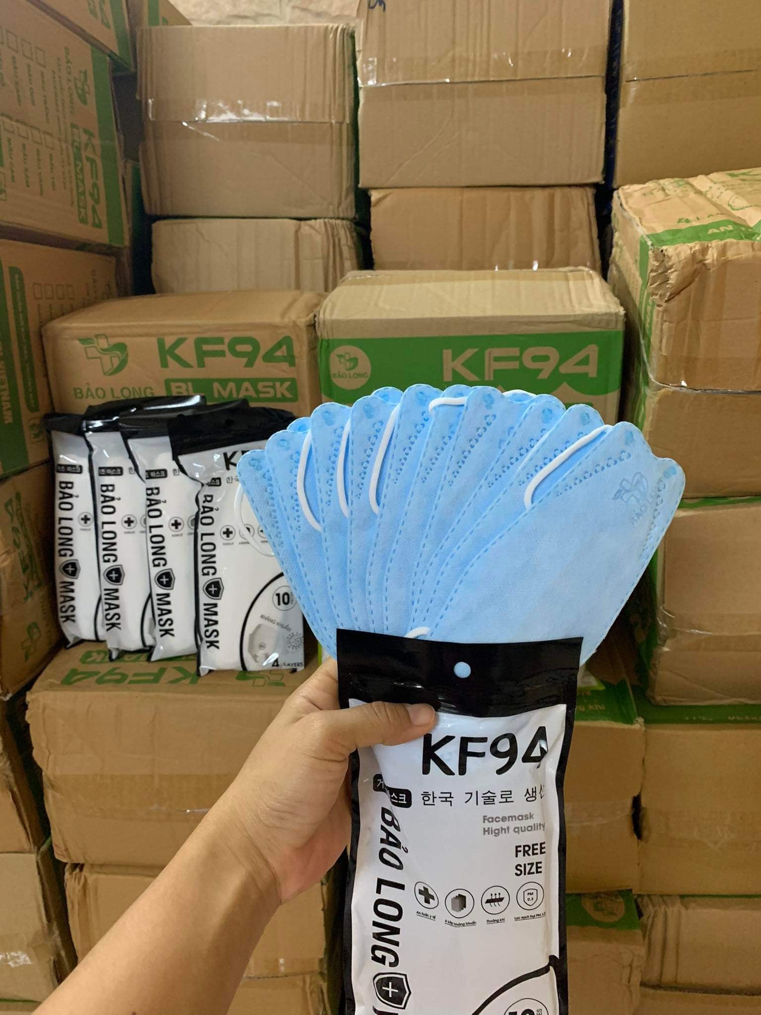 [1 thùng 300 cái] Khẩu trang KF94 Bảo Long