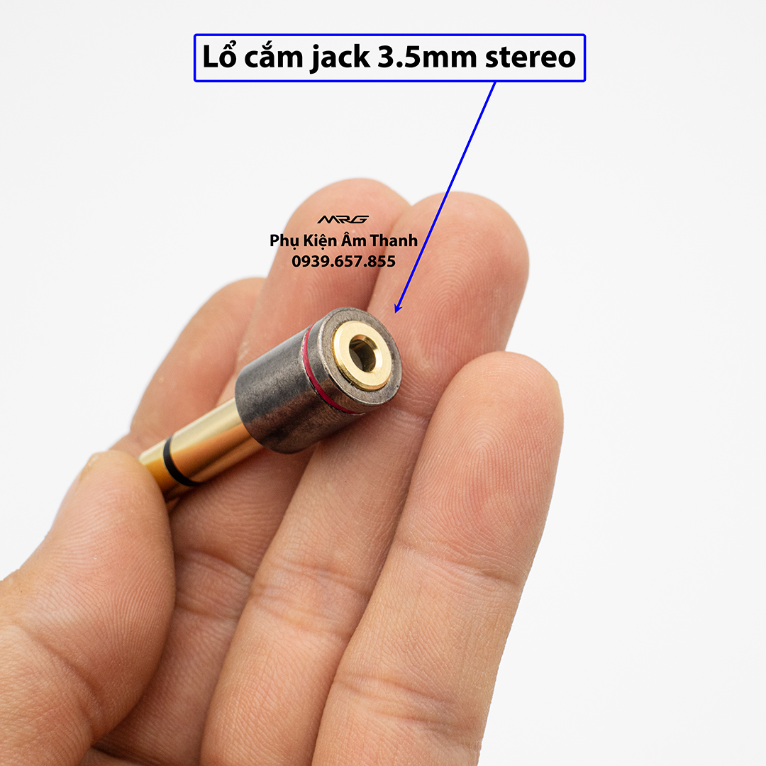 Đầu Chuyển Jack 6 Ly Ra 3.5 (đầu 6 ly ra lổ cắm 3.5) giá 1 chiếc. JC