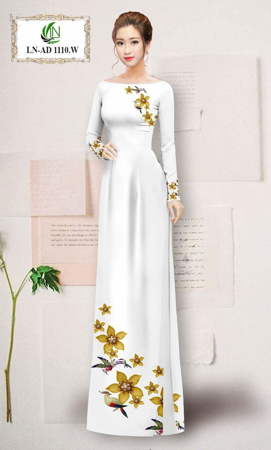 VẢI ÁO DÀI 3D BỘ /VẢI  CHƯA MAY